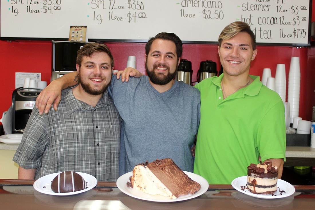 Brothers Paul, Luke and John Dudkewic show off their personal favorite pastries. Photos by Jeff Dawsey