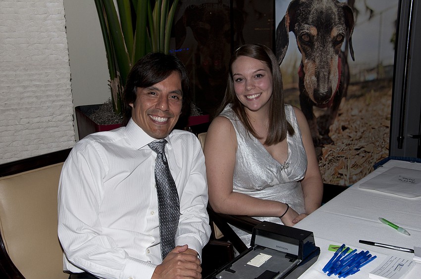 Volunteer Aldo Rivadeneyra and HSSC staff Mackenzie Morey