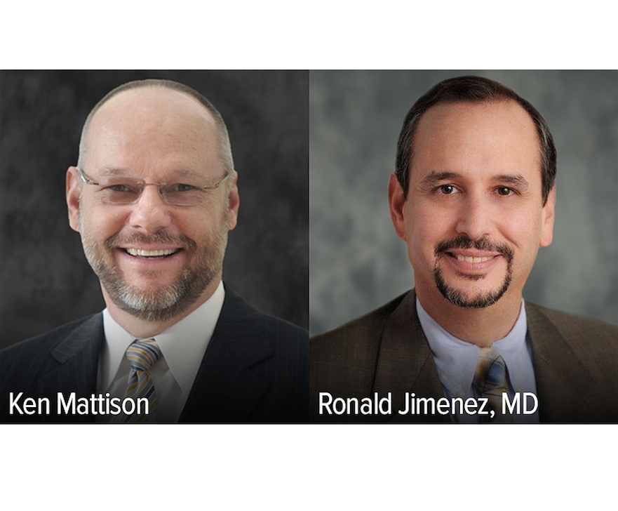 Florida Hospital Flagler CEO Ken Mattison, left, has been appointed CEO of Florida Hospital New Smyrna. Ronald Jimenez, right, will take his place. (Photos courtesy of Florida Hospital Flagler.)