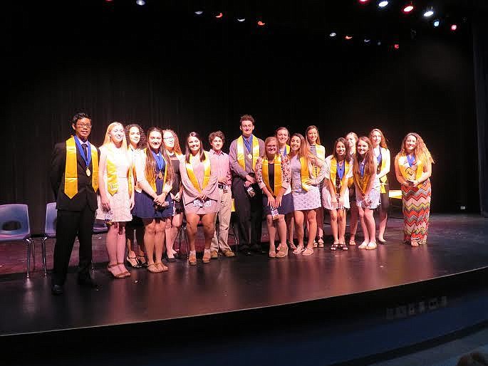 2016 National Honor Society inductees from Matanzas High School. Courtesy photo