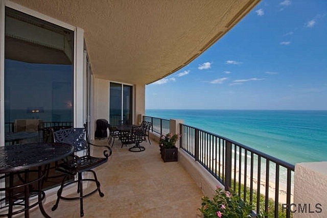 The penthouse condo has ocean views.