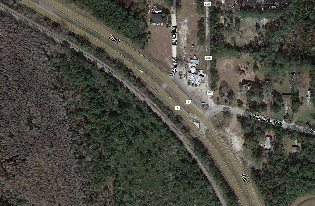 Thomas Dolan was riding his motorcycle north on U.S. 1 when a car pulled out of the White Eagle Lounge parking lot in front of him, according to an FHP news release. (Image from Google Maps)