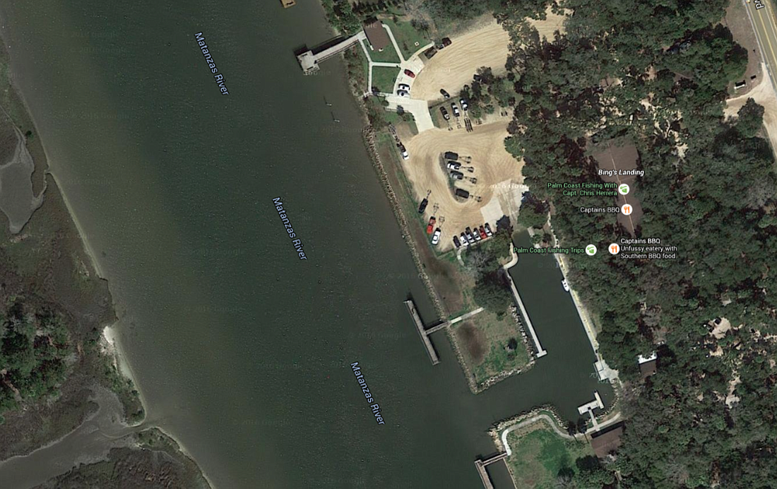 The county will consider improving the parking area at Bings Landing. (Image from Google Maps)