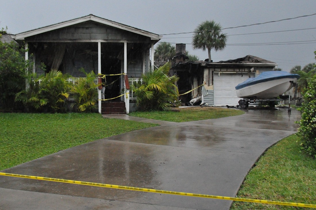 The house was a total loss, Flagler Beach Fire Department Captain Bobby Pace said. (Photo by Jonathan Simmons)