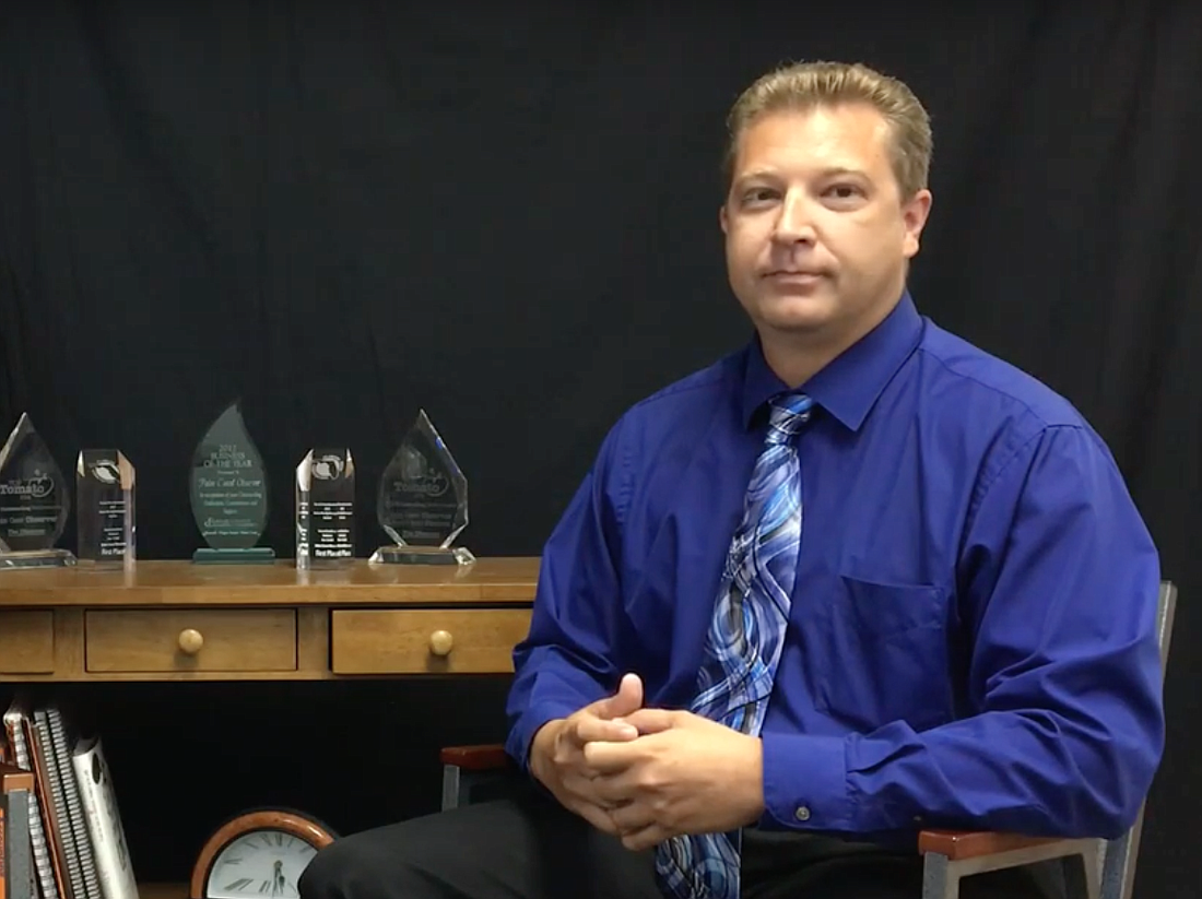 Troy Dubose during a video interview hosted by Palm Coast Observer Executive Editor Brian McMillan