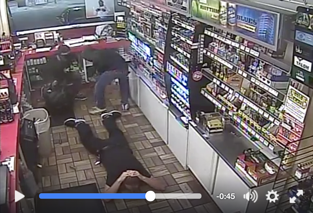The store's surveillance camera captured the robbery. (Photo courtesy of the Flagler County Sheriff's Office)