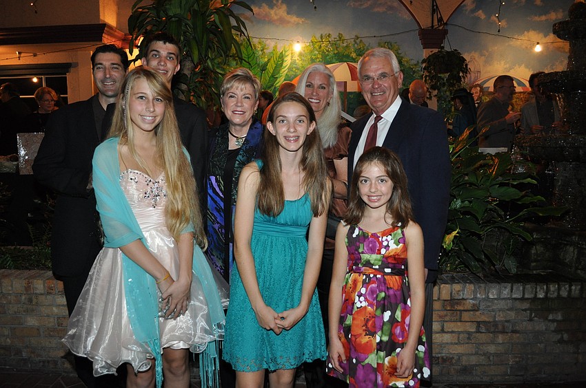 Rear: Jake LeBlanc, Susan Buck, Jennifer LeBlanc, Jim Buck.  Front:  Sumaya Ayad, Josie LeBlanc, Camryn Cohen