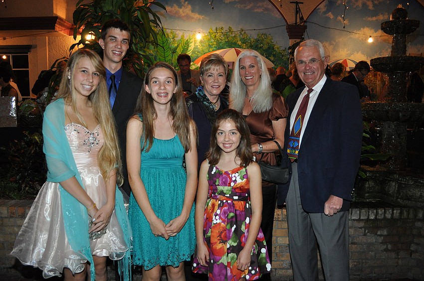 Rear: John LeBlanc, Jake LeBlanc, Susan Buck, Jennifer LeBlanc, Jim Buck.  Front:  Sumaya Ayad, Josie LeBlanc, Camryn Cohen