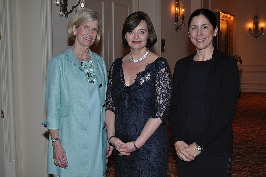 Co-Chairwoman Kitty Cranor, special guest Cherie Blair and Co-Chairwoman Kathleen Weiner