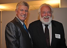 Asolo producing artistic director Michael Donald Edwards and My Fair Lady Director Frank Galati