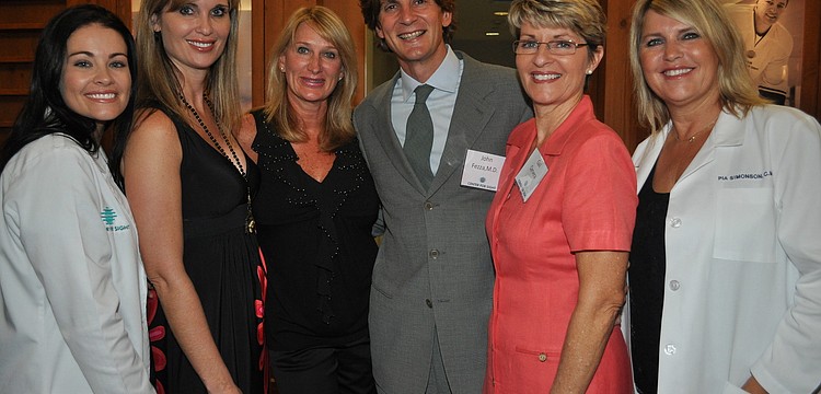 Jenny Hovey, Erin Fitzgerald, Taryn Pharo, Dr. John Fezza, Gail Cervera and Pia Simonson