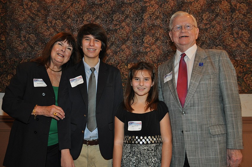 Pat Johnson, Alex and Sarah Troutt, Senator Bob Johnson