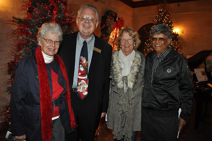 Maria Elizabeth Mantius, Crosley Foundation board member Will Pearson and Gisela and Arun Bhagwat