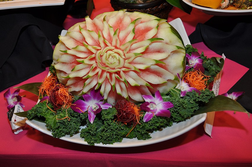 Melon carved by Pacific Rim