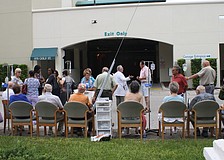 Firefighters believe the cause is an air-conditioning unit.