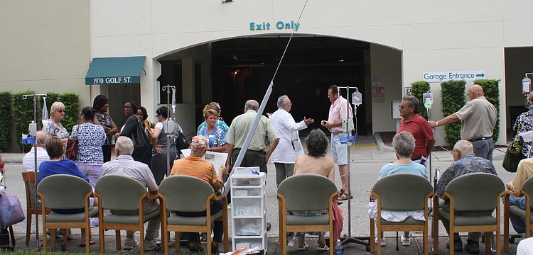 Firefighters believe the cause is an air-conditioning unit.