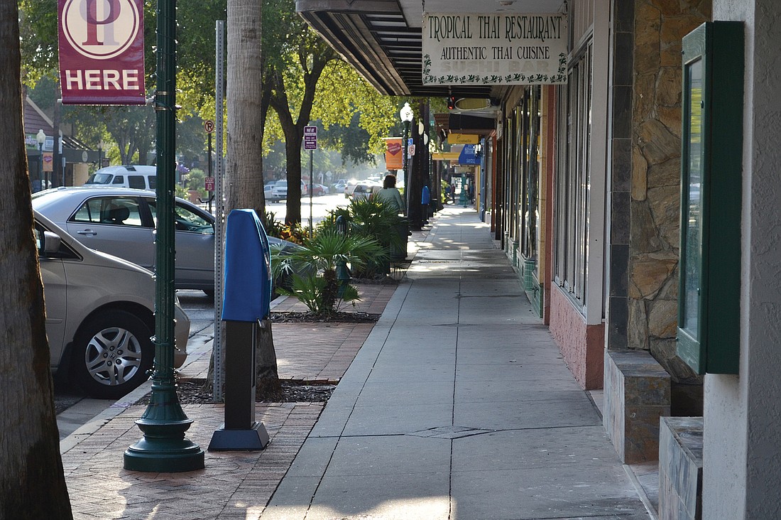 Main Street enhancements include widened sidewalks and changes in streetscape to create a uniform  appearance in the historic district. File photo.