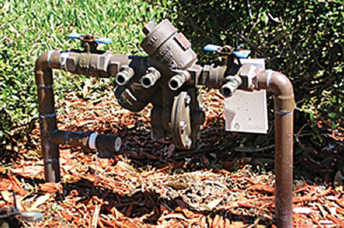 Backflow prevention devices must be installed per state and federal Health Department requirements. Courtesy photo.