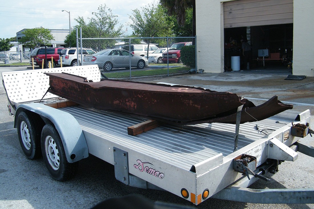 A twisted steel beam from the World Trade Center will be unveiled Sept. 11 at the Sarasota Police Station as a memorial to honor the hundreds of first responders who lost their lives 10 years ago.