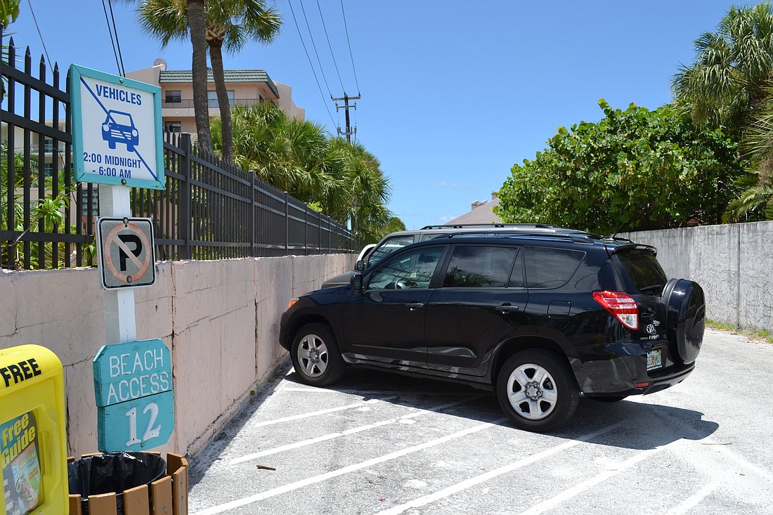 Beach Access 12 closed Aug. 1 to enable Sarasota County workers to improve drainage and realign the parking spaces.