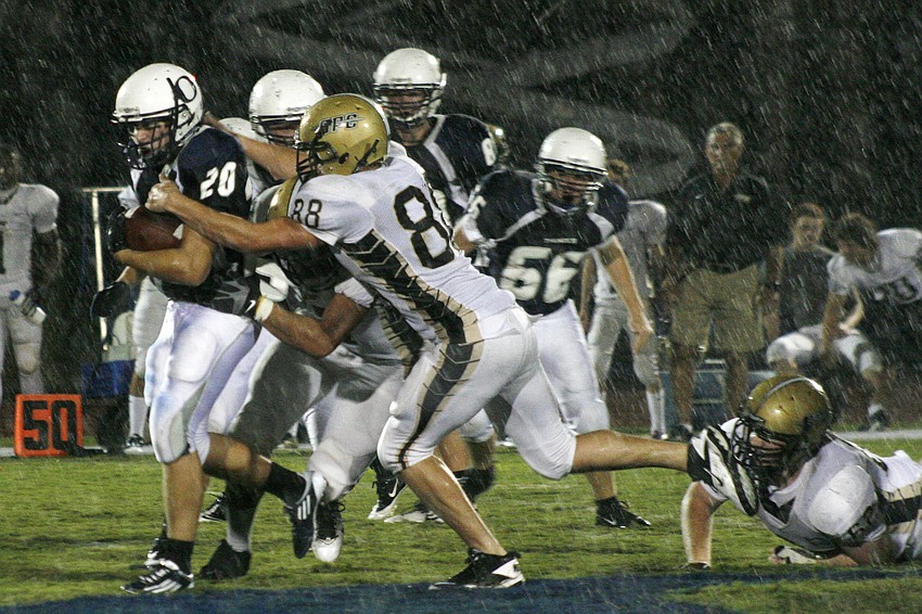 A third-quarter downpour couldn't stop the Thunder's potent rushing attack.