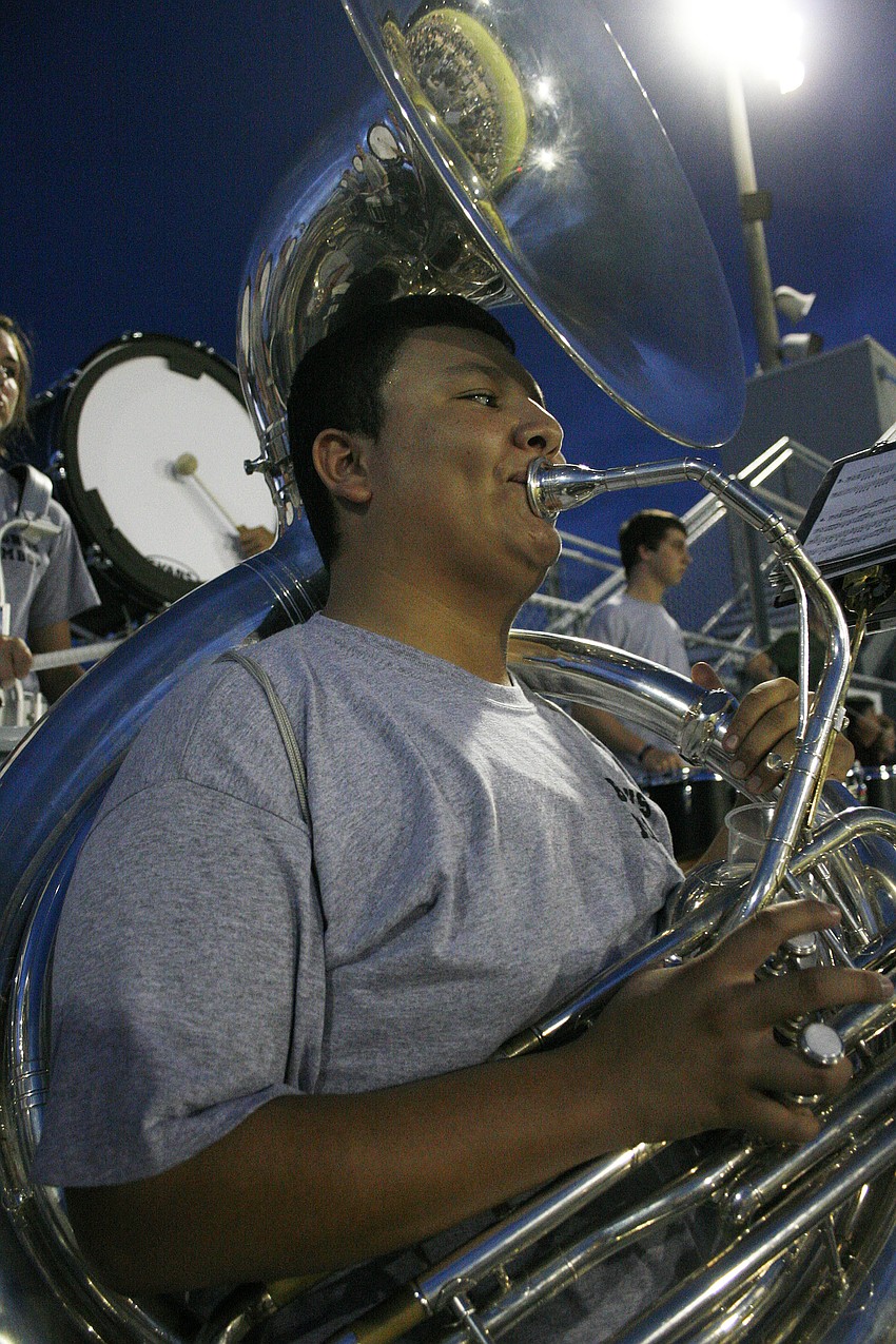 Jose Villalpando performed on the sousaphone.