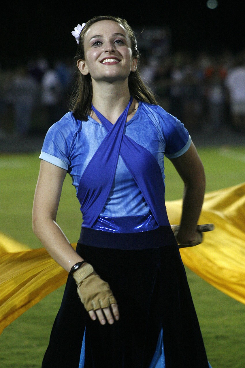Taryn Hinton is a member of Lakewood's color guard.
