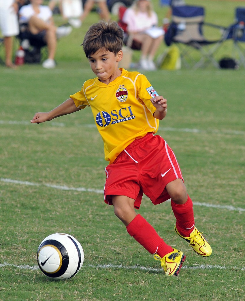 Julian Zeqiri played hard for the Clearwater Chargers throughout the tournament.