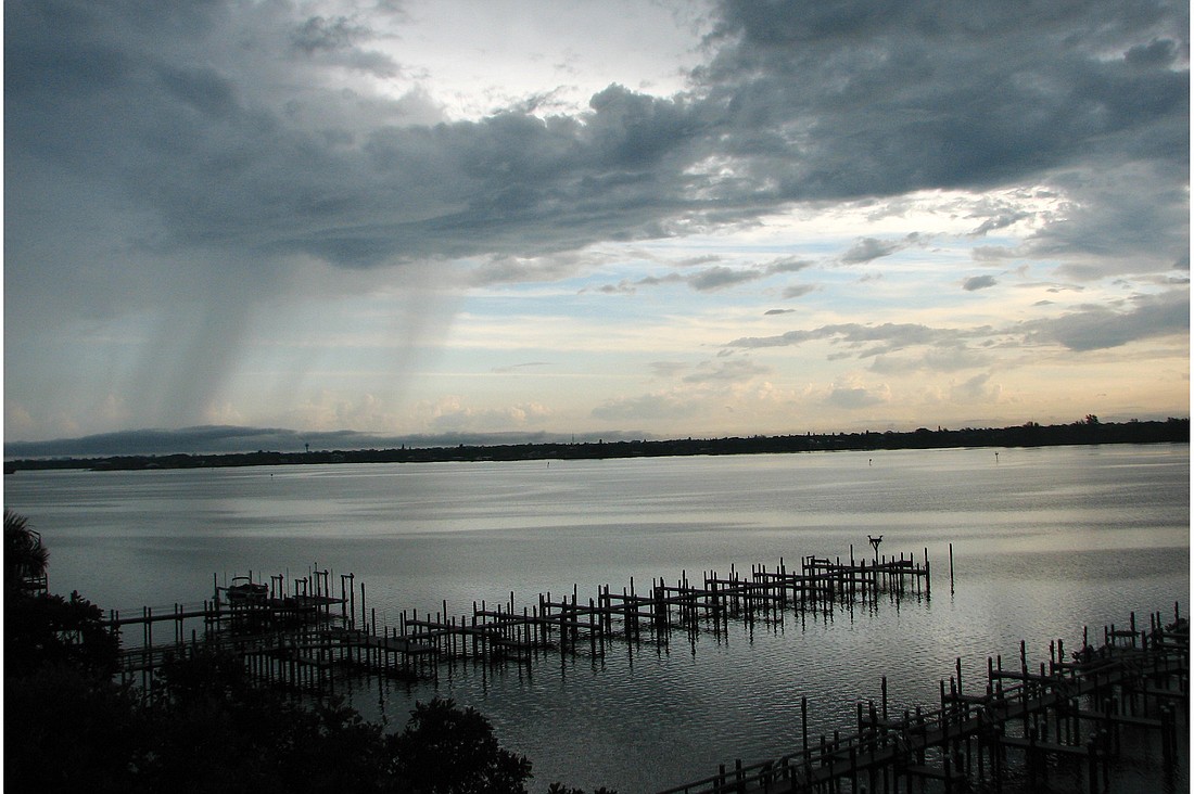 Arlene Fortsch caught this early morning rain over Little Sarasota Bay.