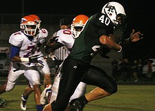 Senior running back McKenzie Hathaway scored the Mustangs' first points against Southeast.