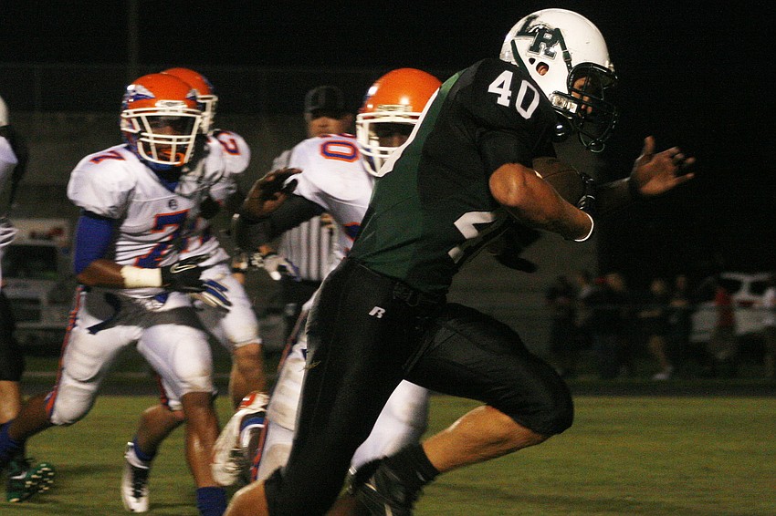 Senior running back McKenzie Hathaway scored the Mustangs' first points against Southeast.