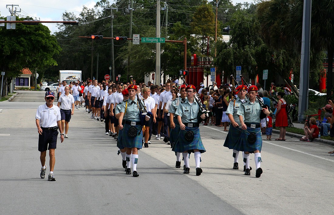 The Sarasota Military Academy took part in the Remembrance March Sunday, Sept. 11 from Five Points Park to Payne Park.