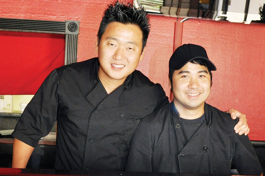 Two out of three Jpan chefs: owner Daniel Dokko and Bao Kosai Tep