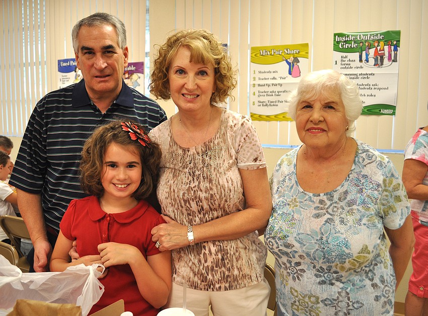Nine-year-old Leila Parks spent time with her grandparents, Douglas and Elizabeth Durande, and her great-grandmother, Ursula Shanaghan.