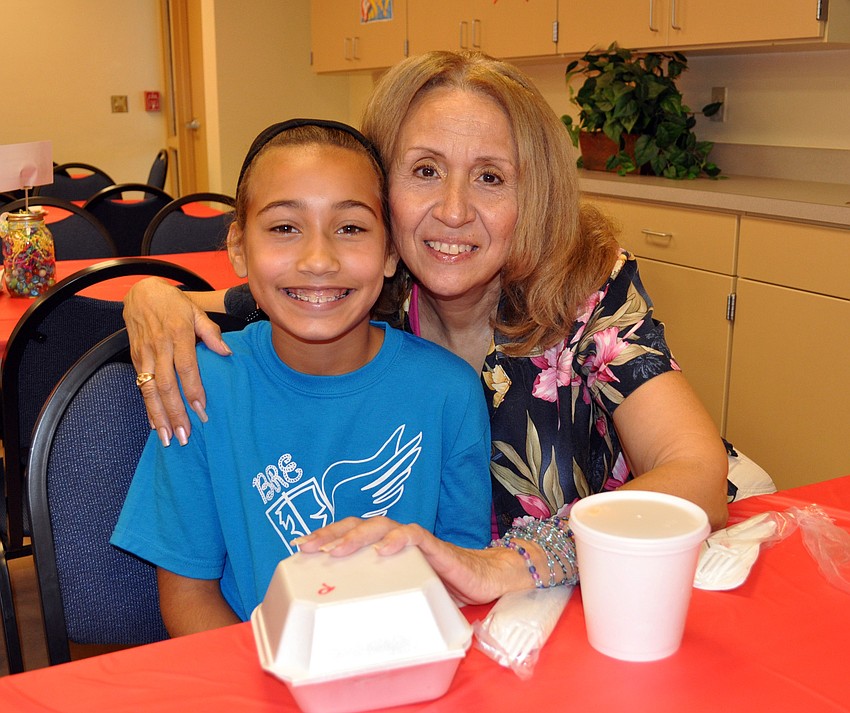 Fifth-grader Brittany Grice couldnâ€™t wait to eat with her grandmother, Karren Morgan.