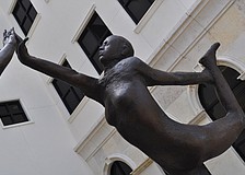 This Matthew Mattox sculpture, "Standing Bow," was installed in 2006. It is located in Sarasota.