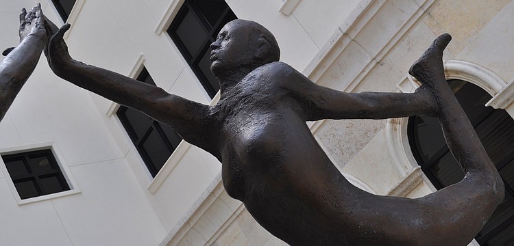 This Matthew Mattox sculpture, "Standing Bow," was installed in 2006. It is located in Sarasota.