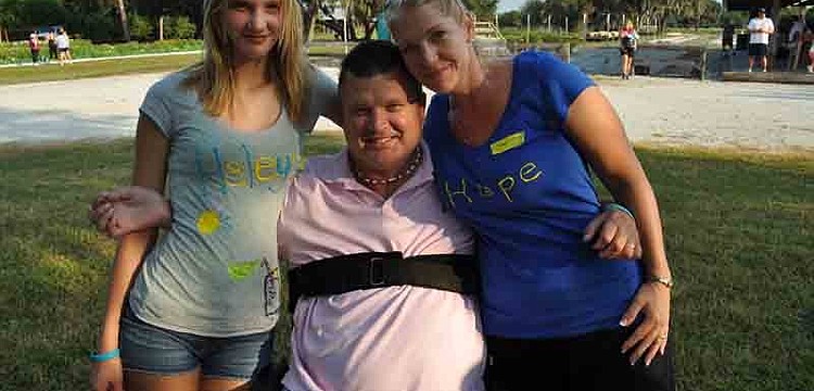 Haley Moore, with her parents Mitch and Stephanie, held a lemonade stand.