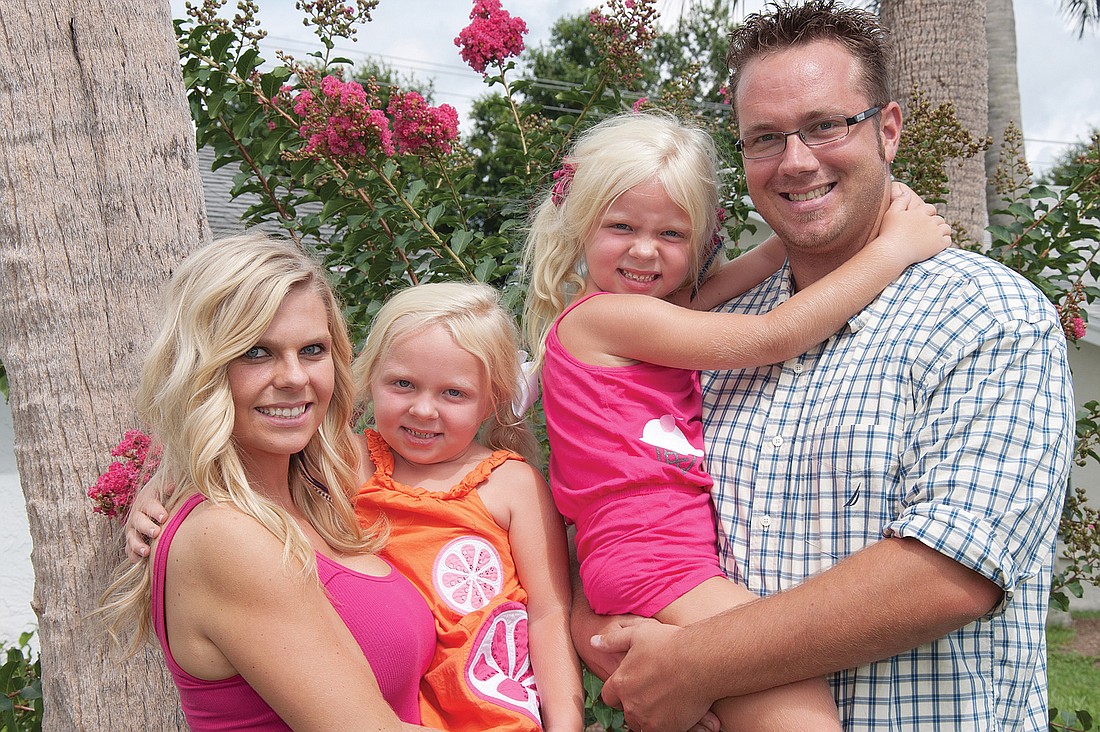 Lexi and Eric Creviston moved to the East County in November 2010 with their twin daughters, Hailie, right, and Kali, left. Kali has been battling cancer since she was less than 1 year old, and now is in stable condition. Courtesy photo.