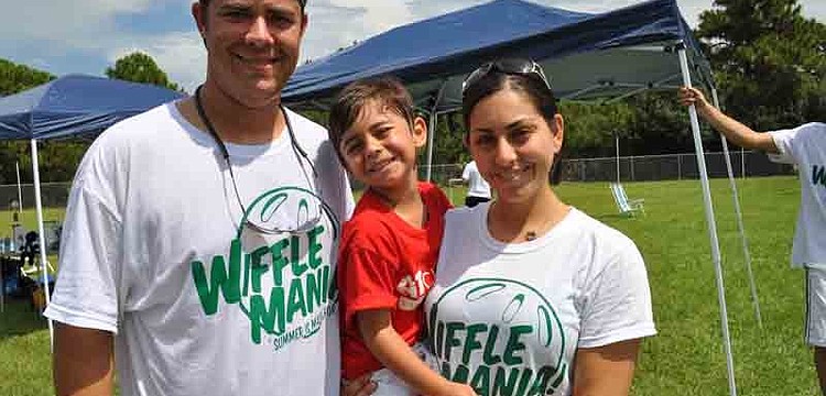 Wobbly Feet Foundation founders Nick and Samantha Dzembo are pictured with their son, Connor, who was diagnosed with A-T in December 2009.