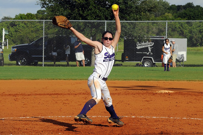Logan Newton got the call on the mound for the Suncoast Storm 98 team.