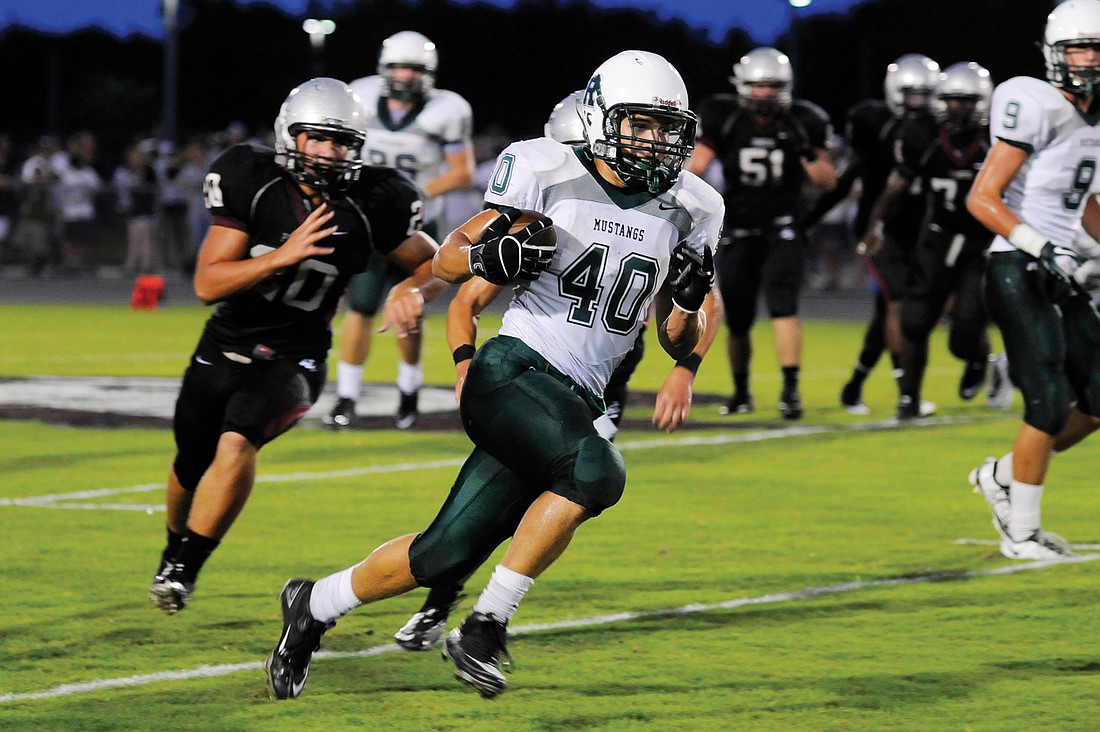 Running back McKenzie Hathaway rushed for 133 yards and two touchdowns against rival Braden River Sept. 2. On Sept. 23, Hathaway scored a 22-yard touchdown to lead Lakewood Ranch past Boca Ciega.