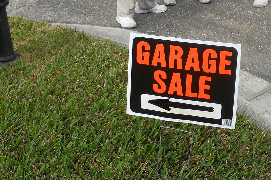 The garage sals is located at 9804 Forrester Drive.