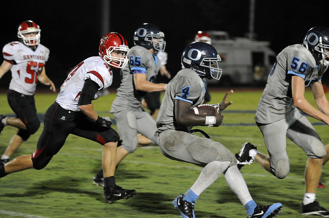 ODA sophomore running back Demardre Patterson rushed for two touchdowns.