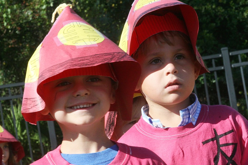 Austin Bruce and Jed Baran wore Asian-inspired costumes.