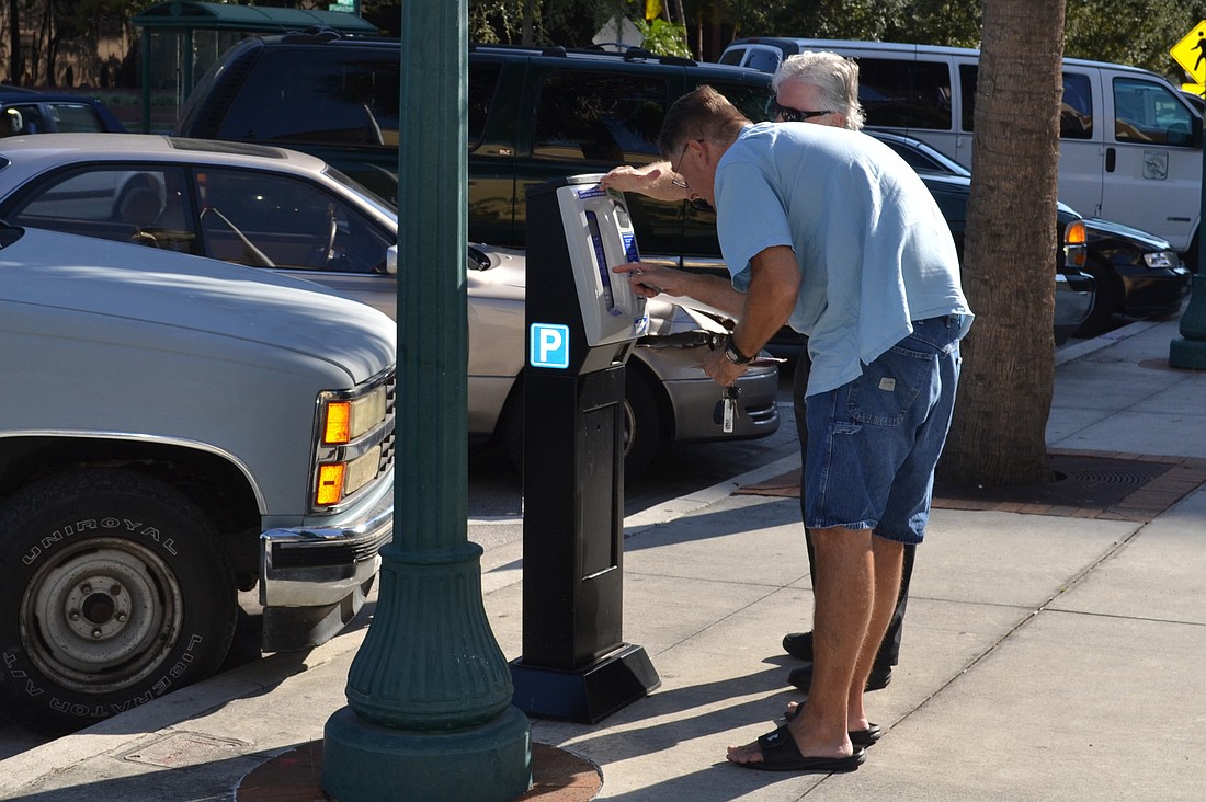 Meters are now installed on Main Street, Adams Lane, East Street, and east of U.S. 41 on Ringling Boulevard.