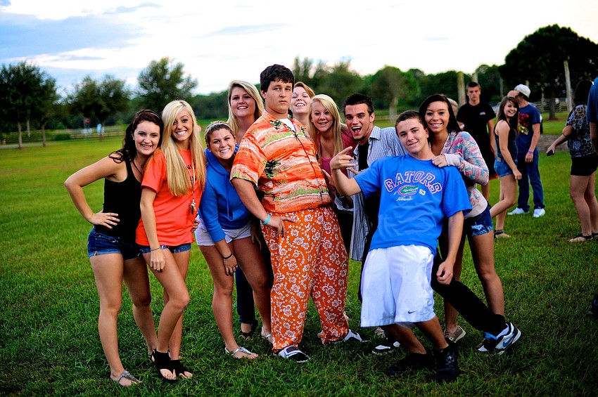 Dozens of students came out for this yearâ€™s bonfire.