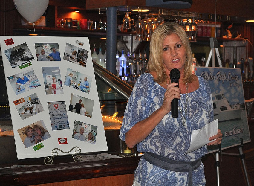 Ashley Banks Matthes talks about SDA and her father's recent passing Thurday, Oct. 6 during the 11th annual Okto-Paw-Fest at the Daiqiuri Deck on SIesta Key.
