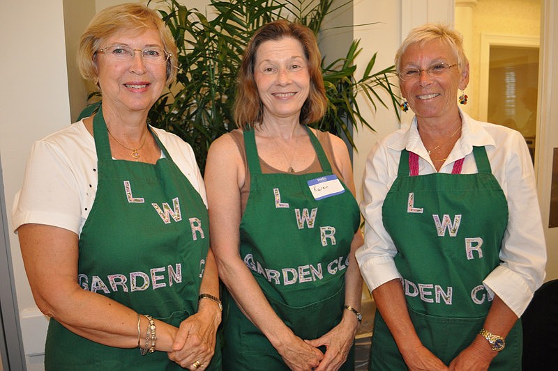 Audrey Krieg, Karen Peltz and Rita Verge of the Lakewood Ranch Garden Club were eager to chat with guests.