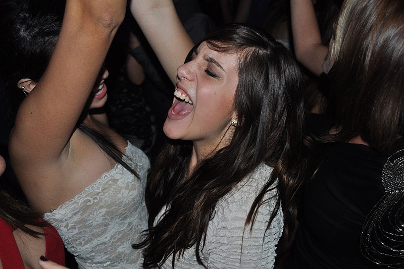 Taylor Garganta danced the night away with friends during the Homecoming Dance Oct. 15.